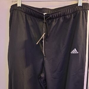 NWT Adidas Women's Black Track Pants with White Accents size L
